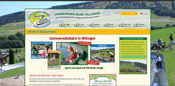 Webseite Sommerrodelbahn